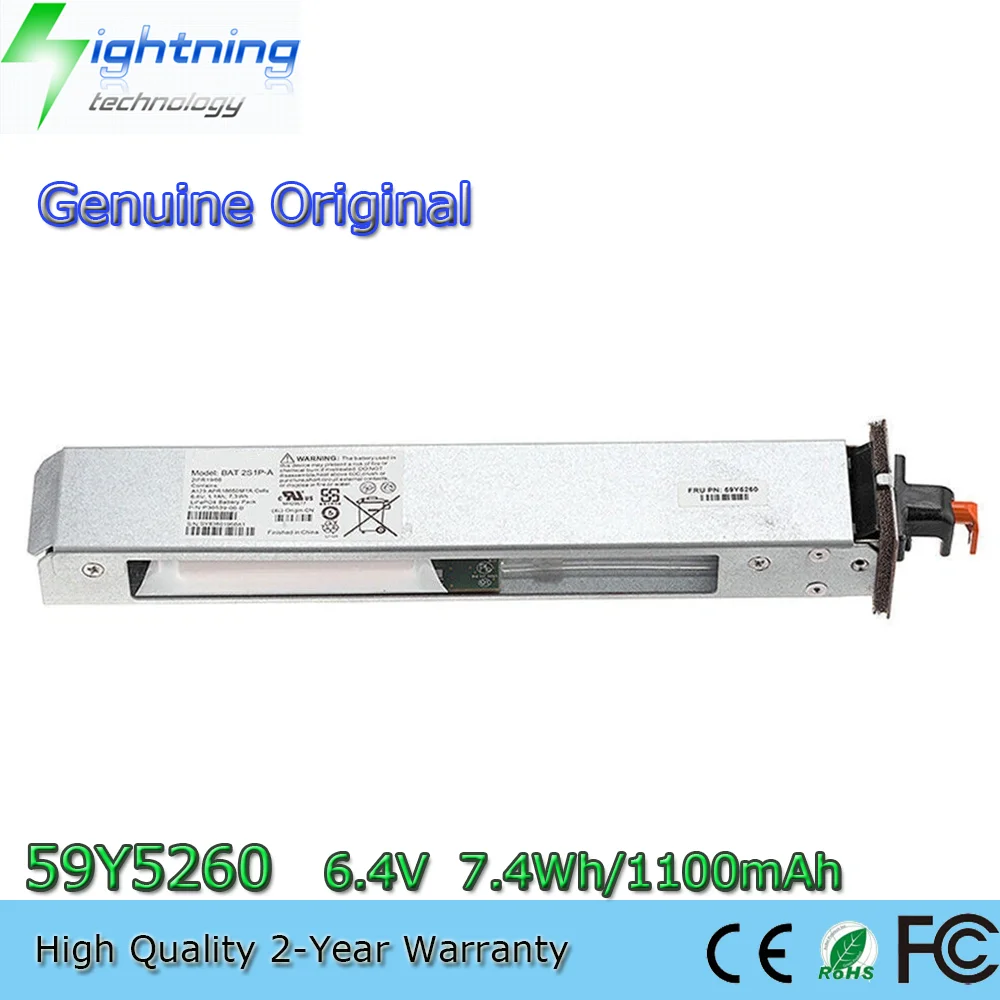 

Оригинальная батарея BAT 2S1P-1 6.4V 7.4Wh для контроллера IBM DS5020 (81Y2432, 59Y5260, 59Y5151)