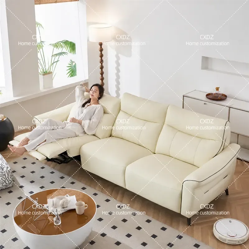 Dinglicheng first-layer cowhide first-class space electric cabin Italian living room seat recliner multi-functional leather