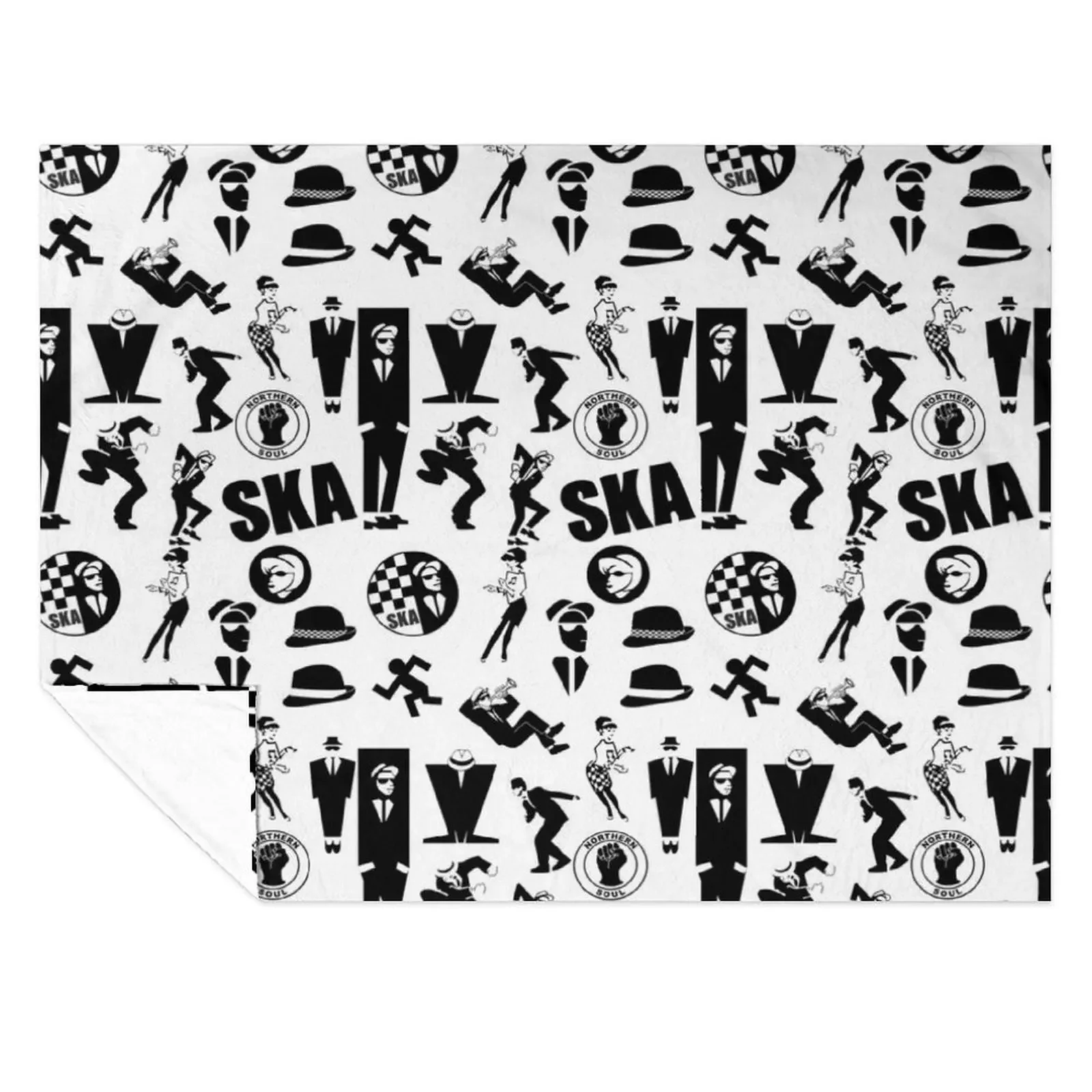 

SKA Throw Blanket For Sofa Thin Retros funny gift Flannel Fabric Blankets