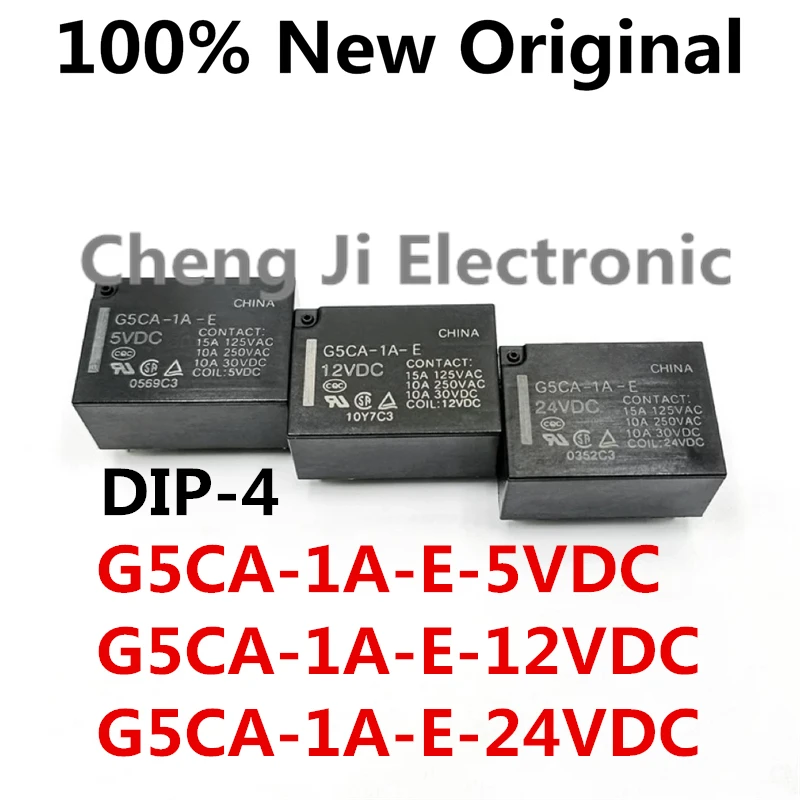 5PCS/Lot G5CA-1A-E-5VDC 、G5CA-1A-E-12VDC 、G5CA-1A-E-24VDC DIP-4 New Original Electromagnetic Relay G5CA-1A-E