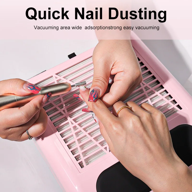 Upgrade Nail Dust Collector Extractor Fan For Manicure Machine Powerful Nail Vacuum Cleaner With Remove Filter Nail Equipment