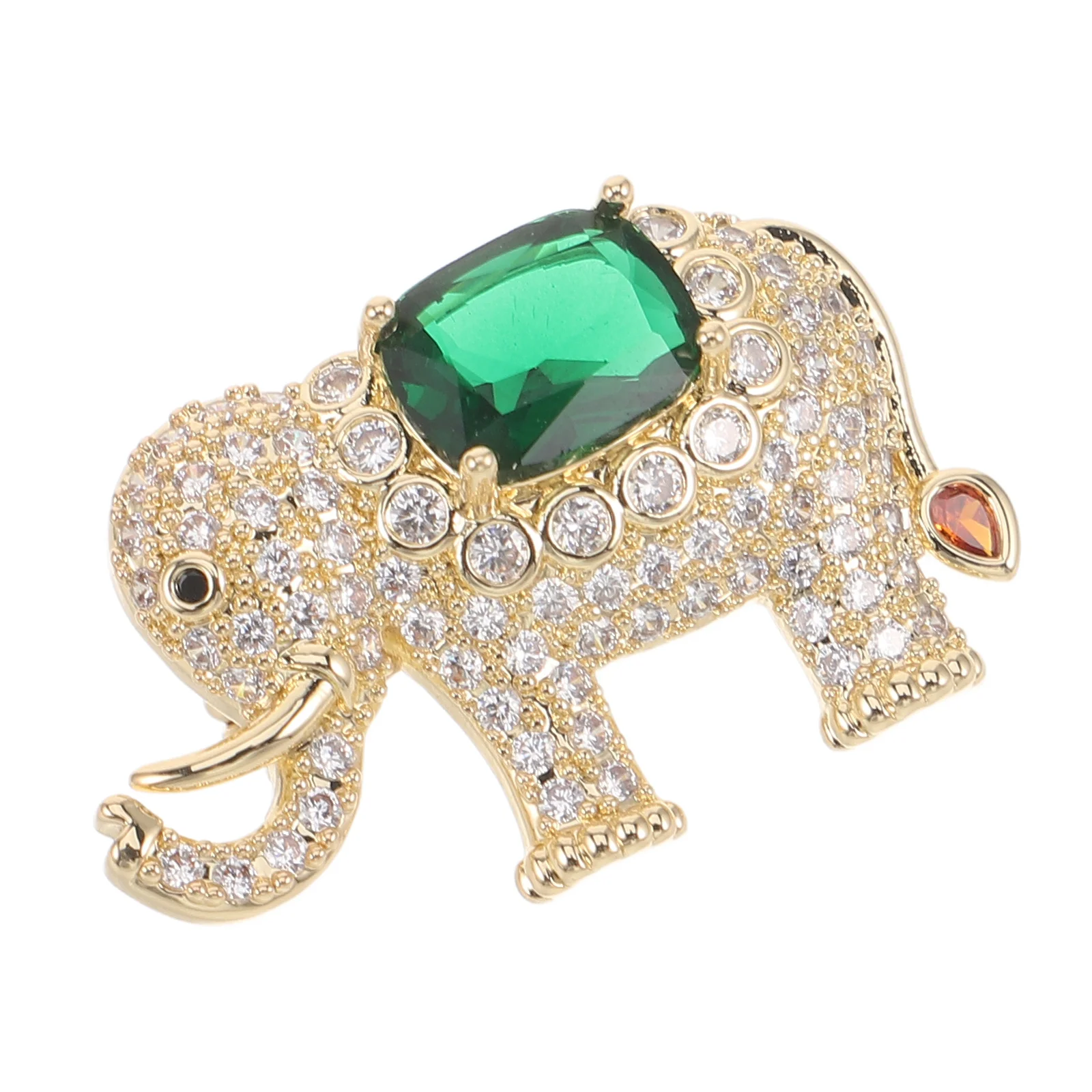 

Mini Elephant Brooch Pin Rhinestone Animal Lapel Jewelry Vintage Gold Copper Sparkly Wedding Party Gift Accessory