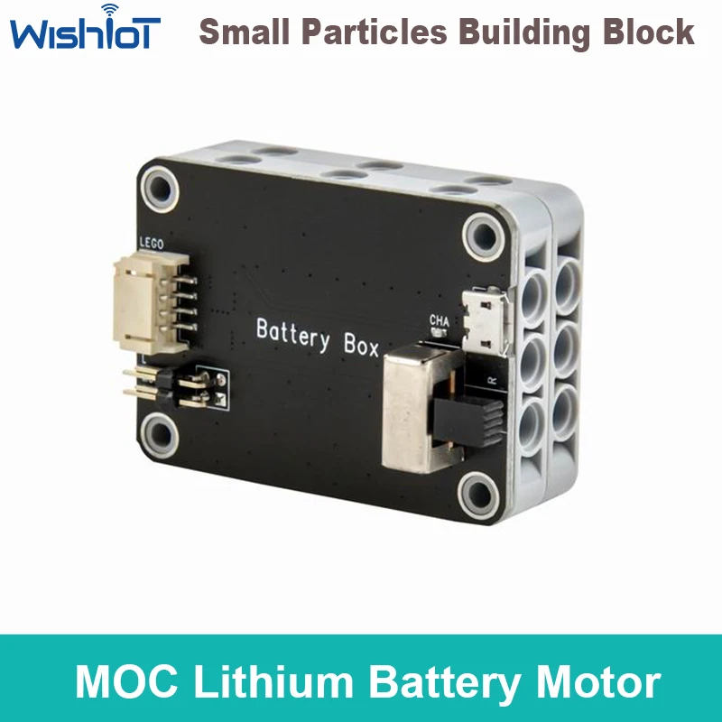 Caja de batería de 9V, soporte recargable MOC, salida de potencia del Motor M/L/XL, Control de avance/retroceso, Compatible con bloques de construcción Legoeds