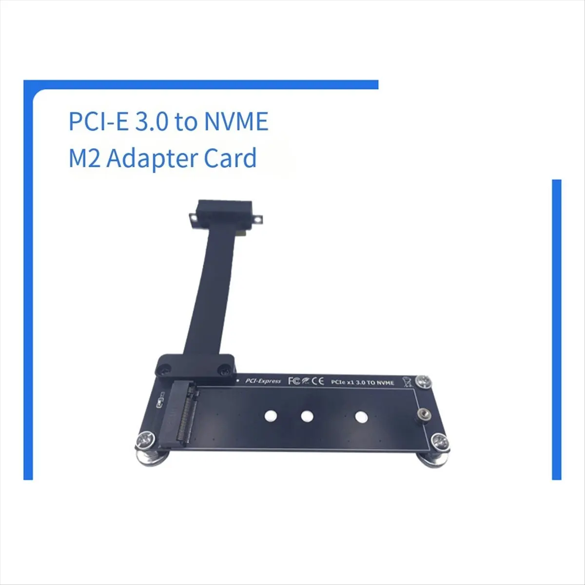 محول PCIe 3.0 X1 إلى M.2 NVME ثابت مع تصميم زاوية قائمة 90 درجة يدعم 2242/60/80 NVME SSD 10 سم #4