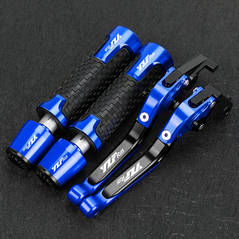 

For YAMAHA YZFR125 YZF R125 2013 2012 2011 2010 2009 2008 Motorcycle Brake Clutch Levers Adjustable lever HandleBar grips ends