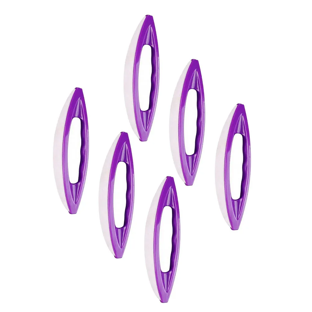 ชุดอุปกรณ์ทำเล็บ 6 ชิ้น แปรงขัดเล็บหนังแกะสำหรับเล็บธรรมชาติและเล็บปลอม ชุดดูแลเล็บแบบพกพา