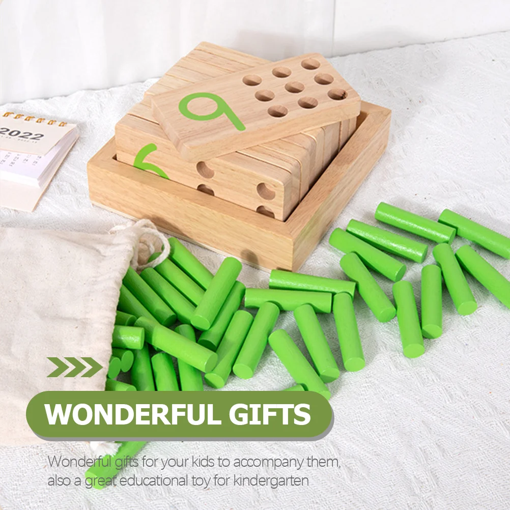 Mathematics Enlightenment Cognitive Toys Children Kids Learning Wooden Plaything Number Toddler