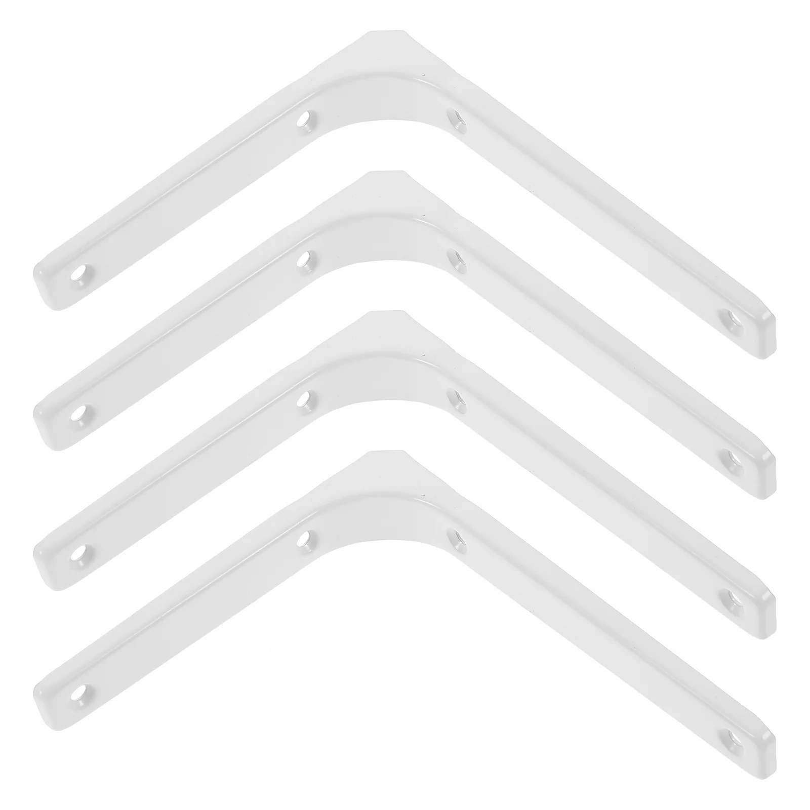 

4 Pcs Stainless Steel Shelf Corner Wall Mounted Rack Support Shape Brackets Fixing Accessories Heavy Duty