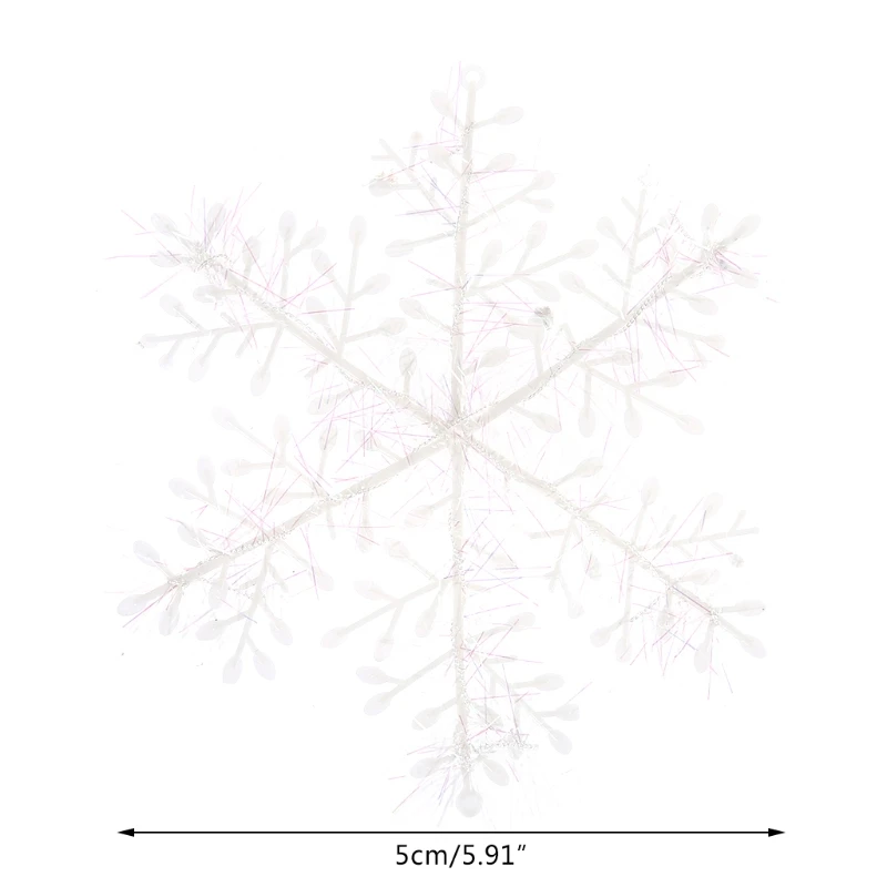 Ornamenti fiocchi neve bianchi Mini attacco materiale fai-da-te con chip fiocchi neve