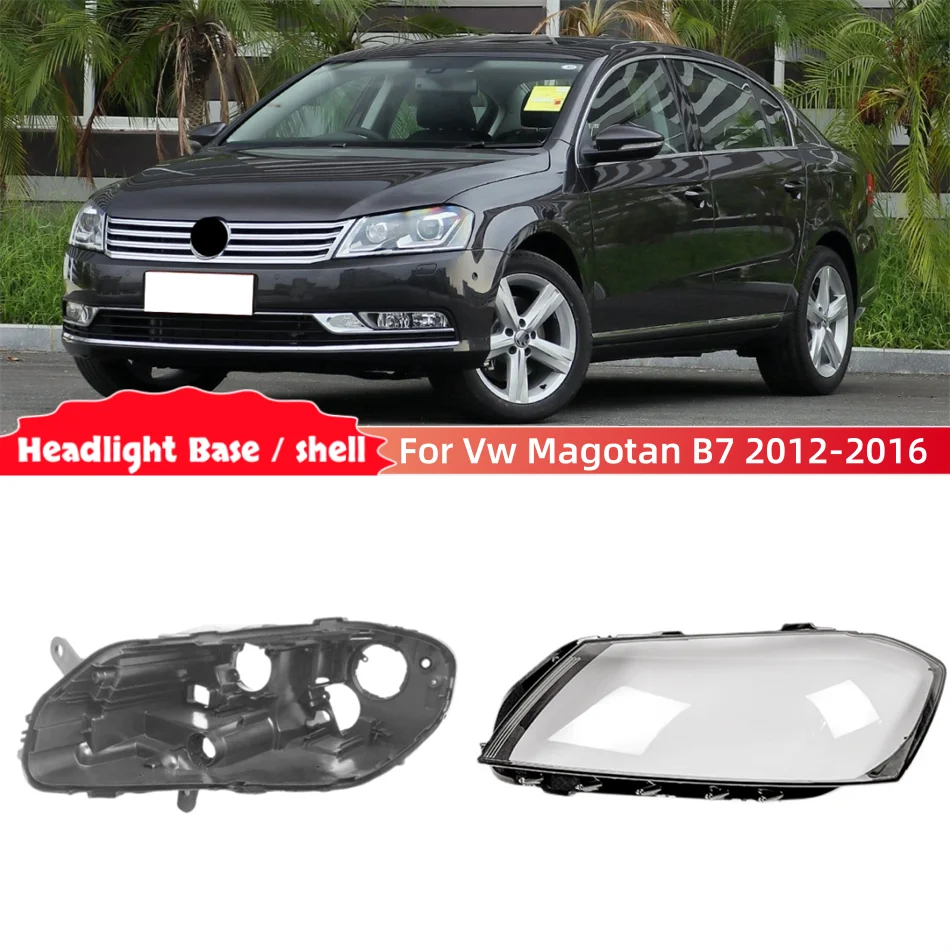 For Volkswagen VW Magotan B7L 2012 2013 2014 2015 2016 Car Accessories Base Head Lamp Shell Headlamp House Glass Headlights