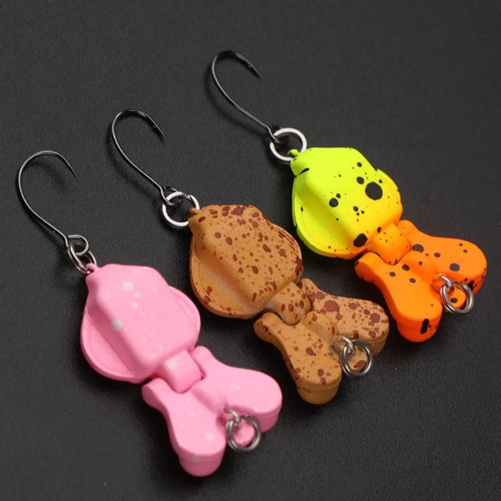 

1Pcs 2g 2.9cm/6g 4.2cm 3D Fishing Lure Two sections Metal alloy Hard Squid Bait Lifelike Sinking Artificial Bait Outdoors