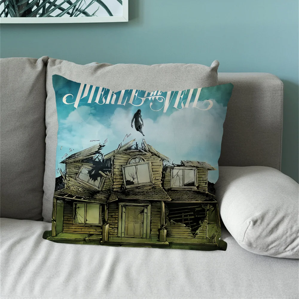 Music P-Pierce The Veil Collide with the Sky Pillow Case Living Room Bedroom Headboard Backrest Cushion Square Cushion Nap Time