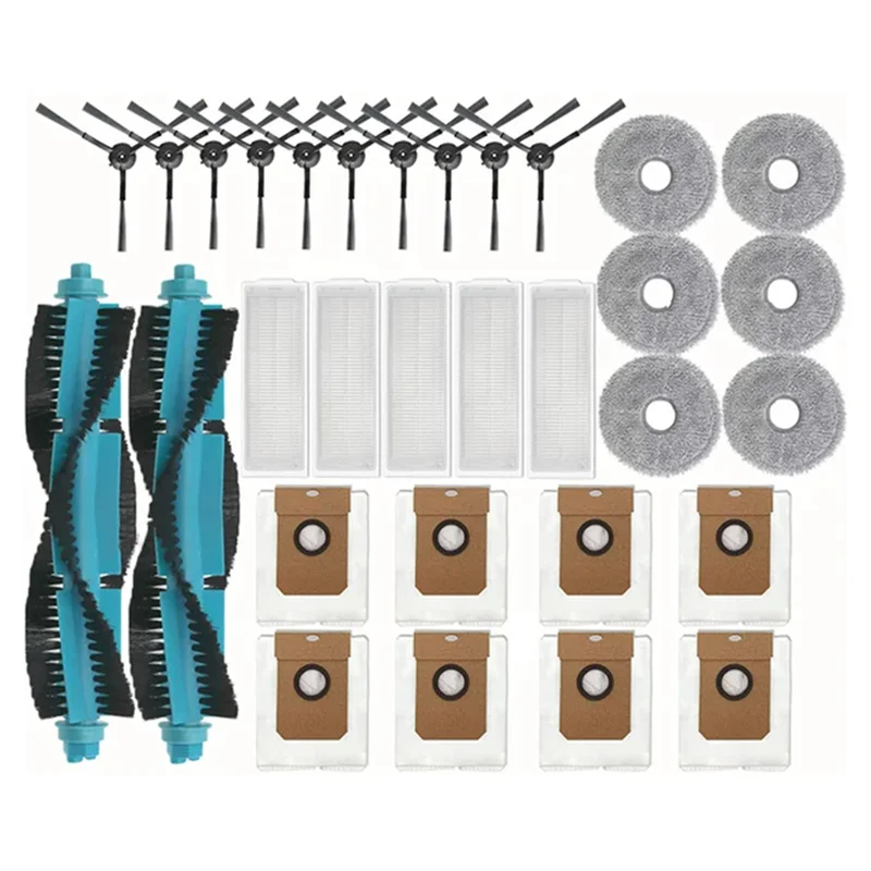 

High Quality-For Cecotec Conga 11090 Spin Revolution Replacement Accessories Parts Main Side Brush Hepa Filter Mop Cloth Rag,For