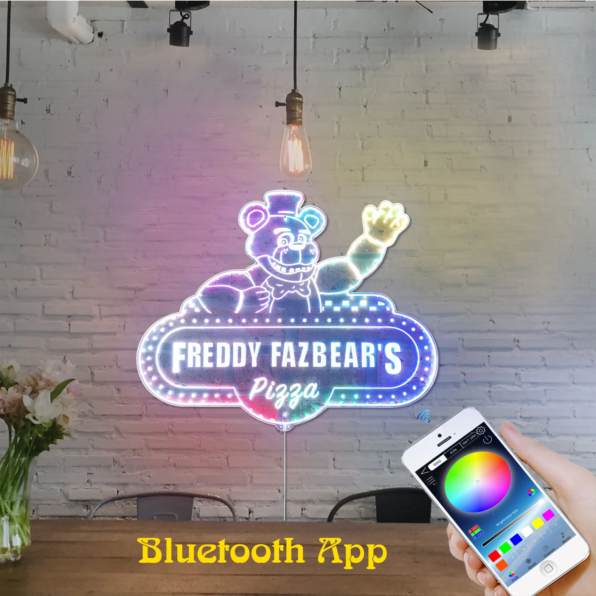 FNAF Fazbear's Pizza Dynamic RGB Edge Lit LED Sign