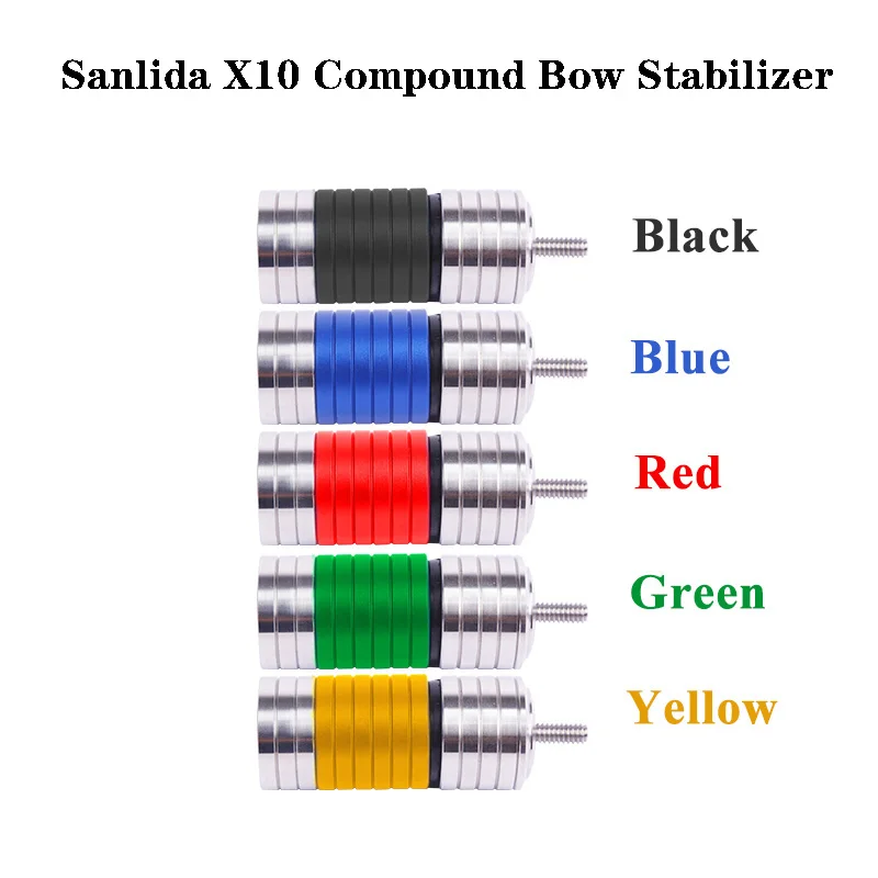 

Sanlida X10 Compound Bow Stabilizer Archery Balance Bar Damper Shock Absorber Detachable Weight Competition Shooting Accessories