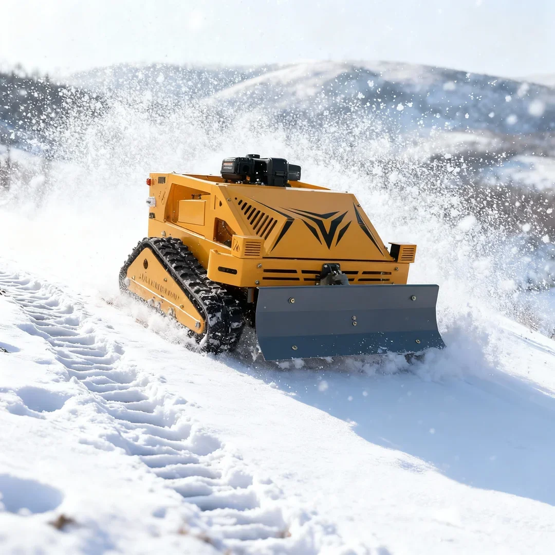 

Customized Euro 5 EPA CE Remote Control Flail Lawn Mower - Snow Shovel Equipped Dual-use For Farm Weeding And Snow Clearing