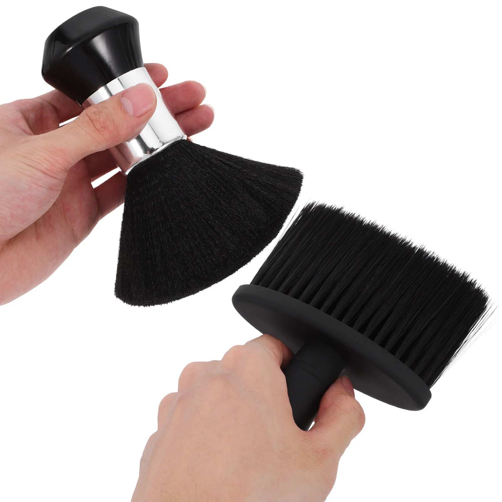 2 pçs pescoço espanador escova cerdas macias eficiente ferramenta de remoção do cabelo para barbearias salões barbear limpeza suprimentos barba aliciamento