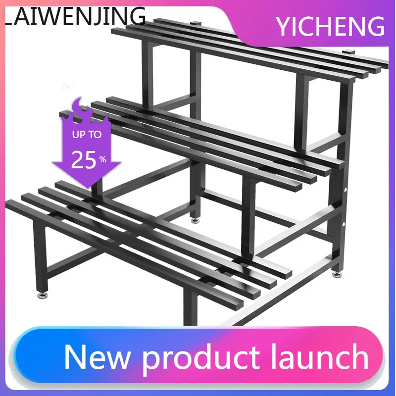 LYY  Flower Stand Balcony Floor-standing Storage Rack Multi-layer Carbon Steel Ladder Outdoor Simple Organizer