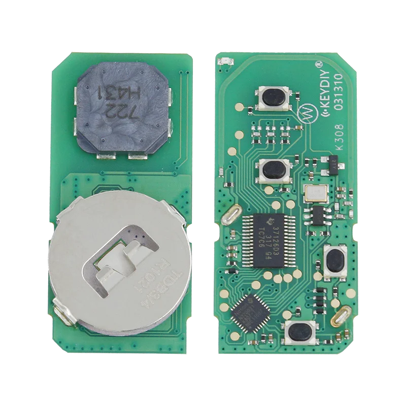 KEYDIY مفتاح تحكم عن بعد لاسلكي ذكي عالمي قابل للطي - أزرار TDB03-4 طراز تويوتا