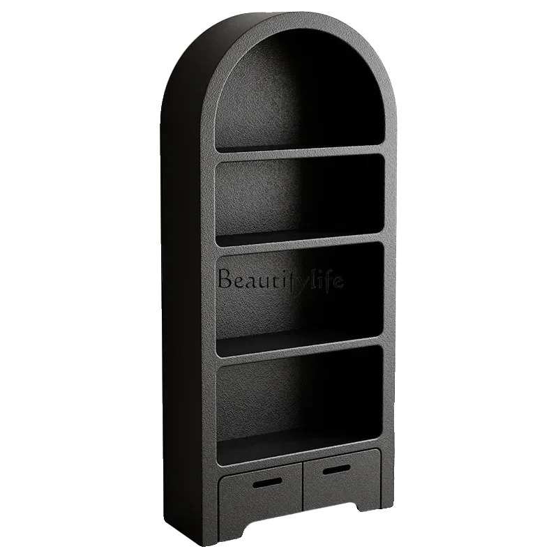 

1PJ12PJ12Cream wind bookcase display case against the wall living room arched black