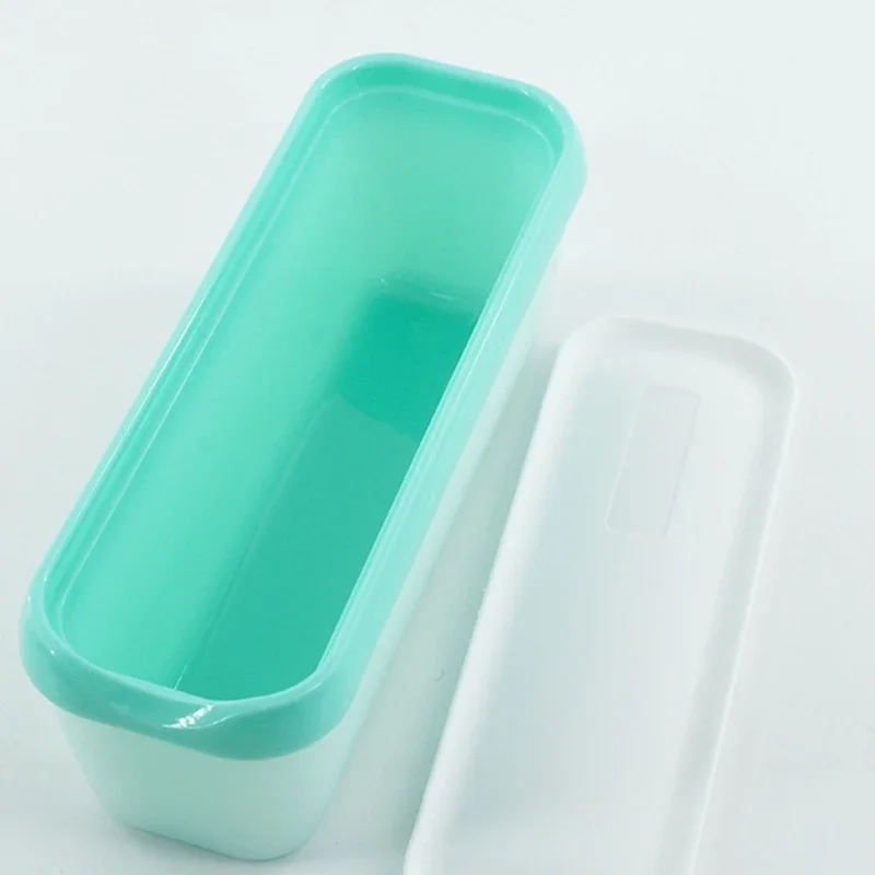 

Прямоугольная многоразовая коробка для мороженого, контейнер-форма с крышкой, кухонный холодильник, домашняя ванна для хранения мороженого