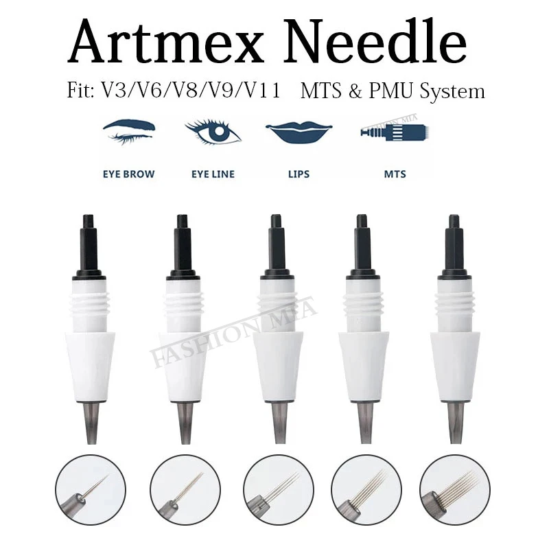 

30/50/100Pcs Artmex V8 V6 V3 V1 Cartridge Needle L1 R3 F3 F5 F7 Model PMU & MTS Tattoo Needle For Permanent Tattoo Machine