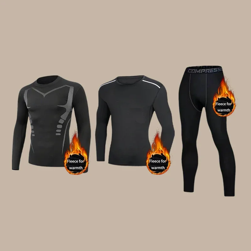 Men's thermal underwear Set 2025, home wear, pajamas, sports base layer, autumn and winter style for warmth