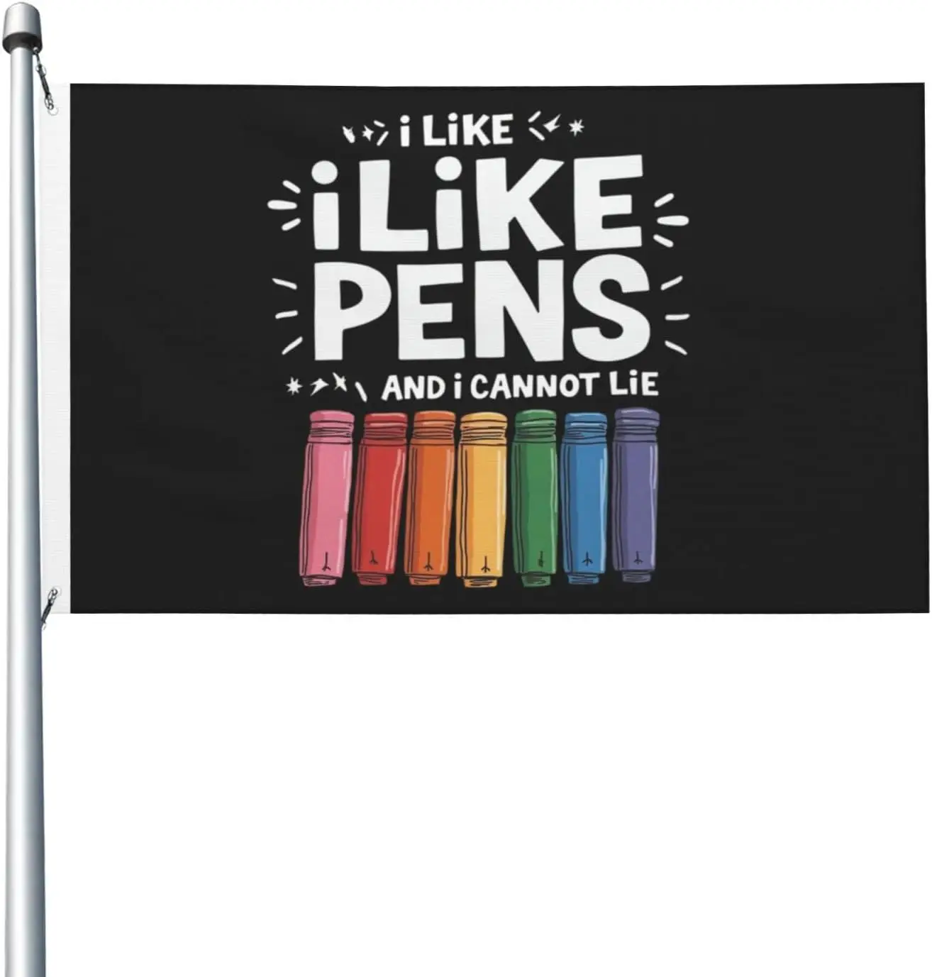 Flagicts 100% Polyester I Like Pens And I Cannot Lie Flag