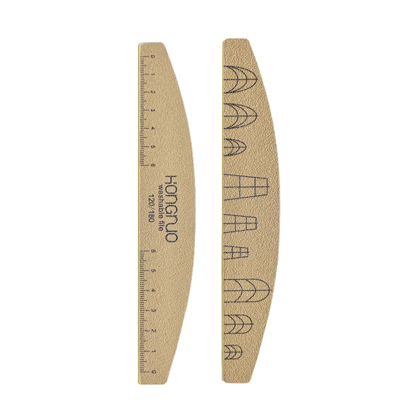 【buy009】Custom Nail Files With Scale Line 100/180/180 Grit Washable Buffing Stick For Gel Eye Nails Manicure Pedicure Tools