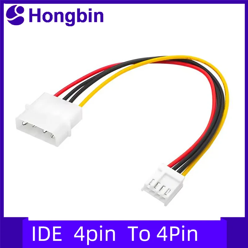 Cable de alimentación IDE Molex de 4 pines macho a 4 pines hembra de 2,54 mm, cable adaptador de unidad de disquete de 30 cm, cable conector de PC, PSU 18AWG