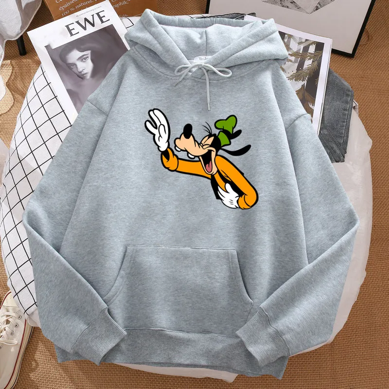 Kawaii Goofy Hoodies Harajuku Female Clothes Graphic Anime Dog Printed Sweatshirt New Funny Cartoon Hoody Women Winter Tops