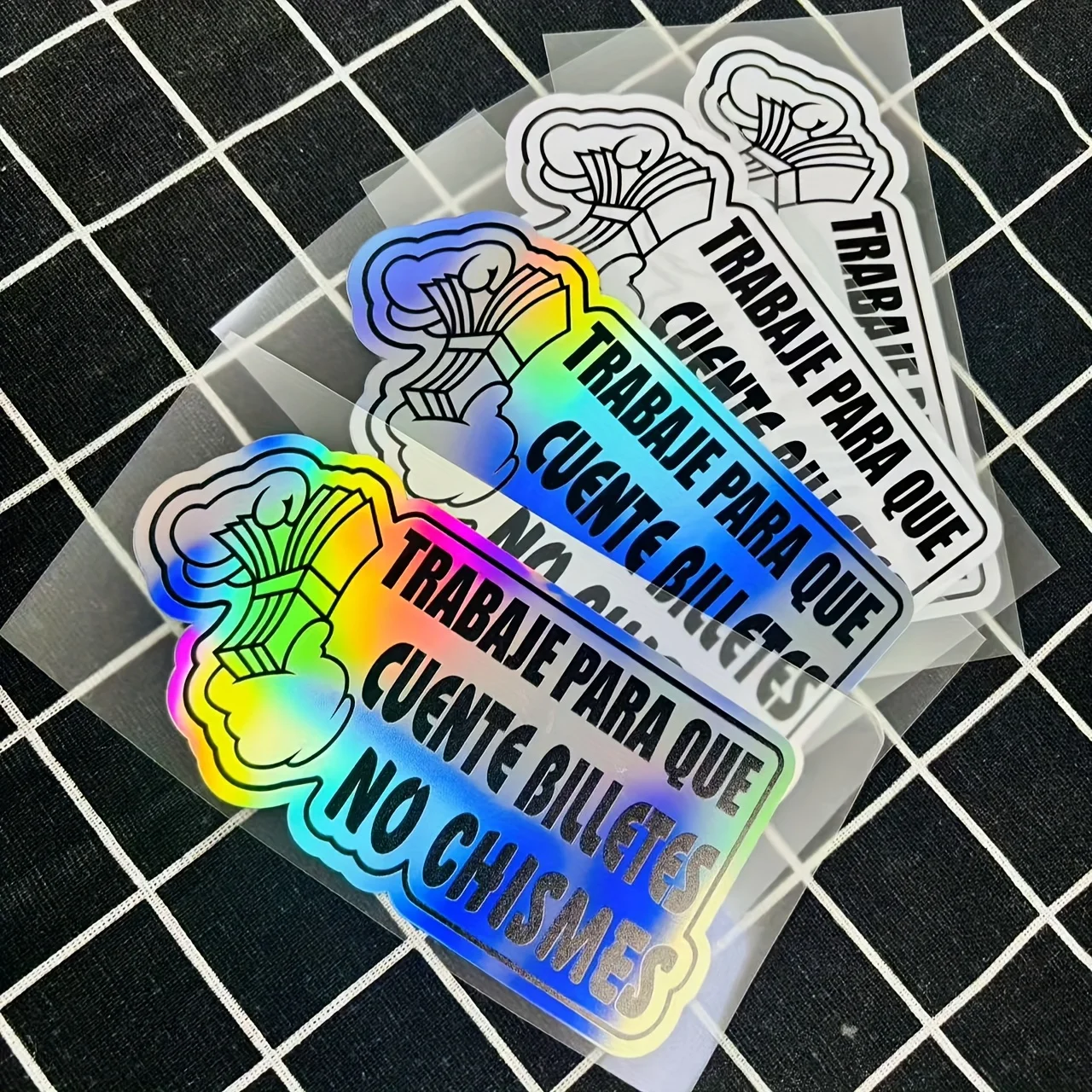 1 шт., автомобильная наклейка «Trabaje Para Que Cuente Billetes No Ch Panger», юмористическая испанская автонаклейка