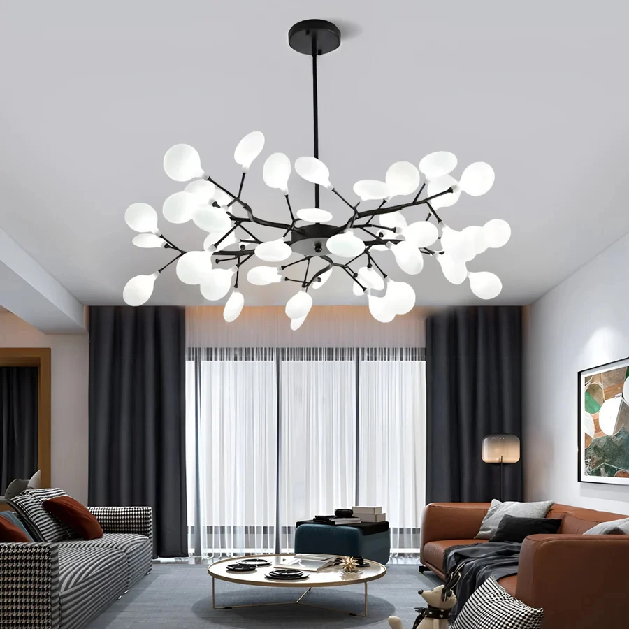 

Nordic Modern LED Chandeliers Living Dining Room Firefly Hanging Ceiling Lights Home Indoor Decor Luxury LED Suspension Lighting