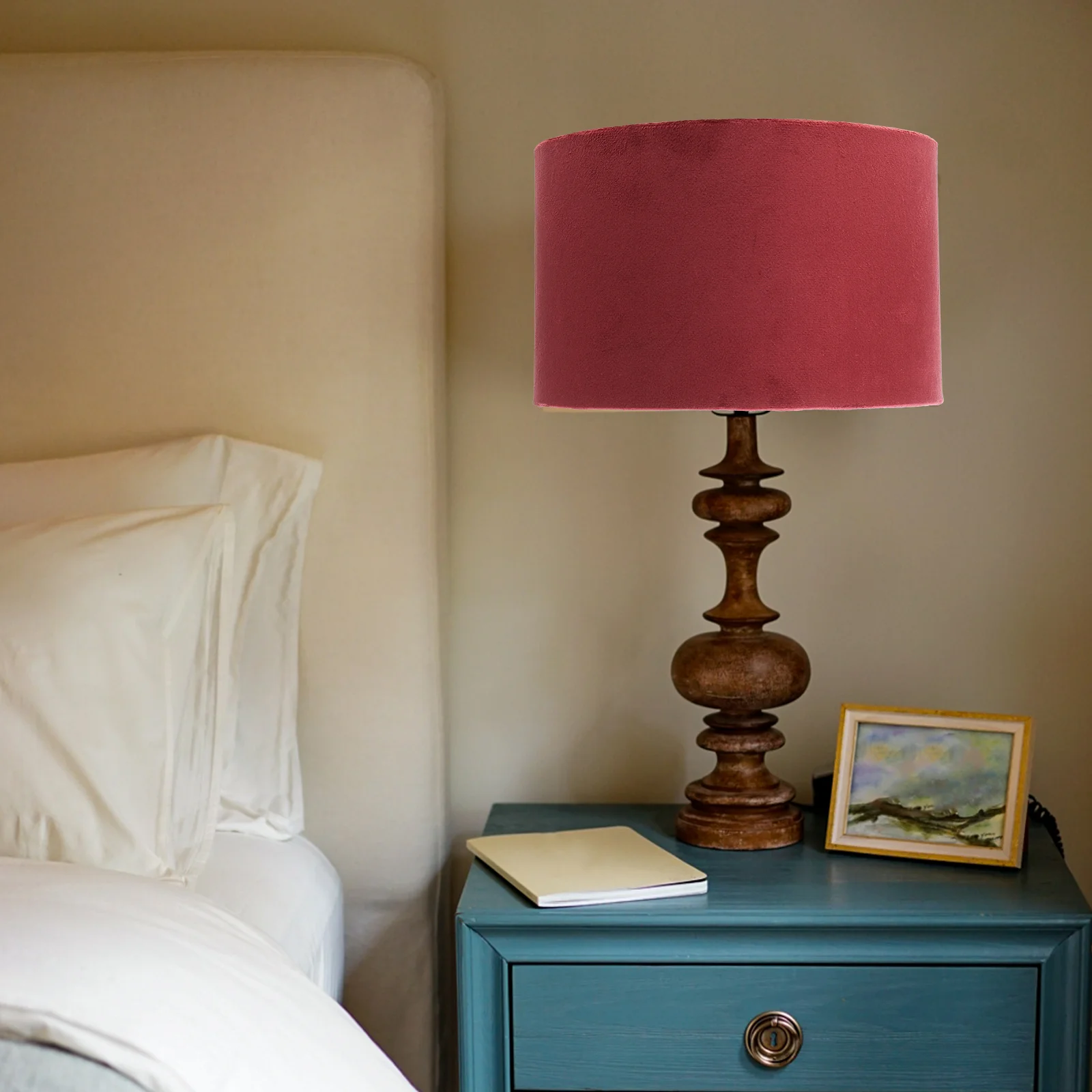 

Exquisite Cloth Craft Lampshade Decorative Light Cover Accessory Table Lamp Cover for Bedroom Living Room Warm Atmosphere