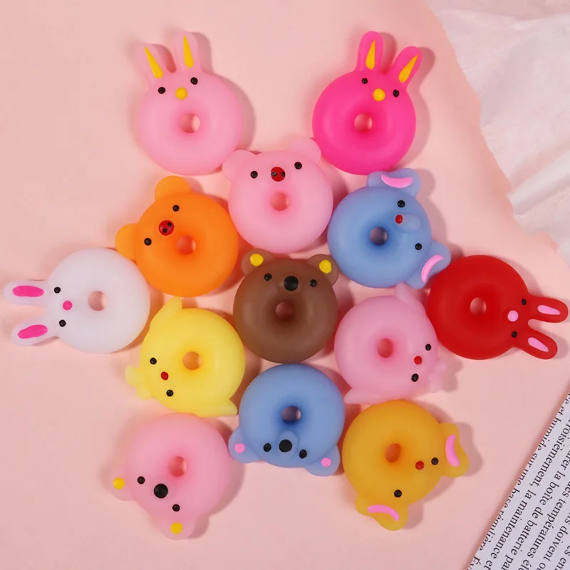 5 uds nuevo Animal PEQUEÑO Donut pellizco juguetes conejito de dibujos animados suave Mochi apretar ventilación alivio del estrés niños regalos Twister huevo juguete