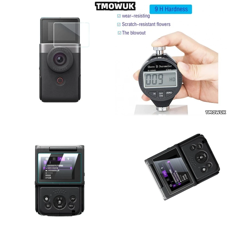 

For Canon Powershot V10 Vlog Cam Tempered Glass Full Cover Screen Protector Film HD