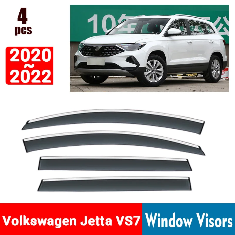 

FOR Volkswagen VW Jetta VS7 2020-2022 Window Visors Rain Guard Windows Rain Cover Deflector Awning Shield Vent Guard Accessories