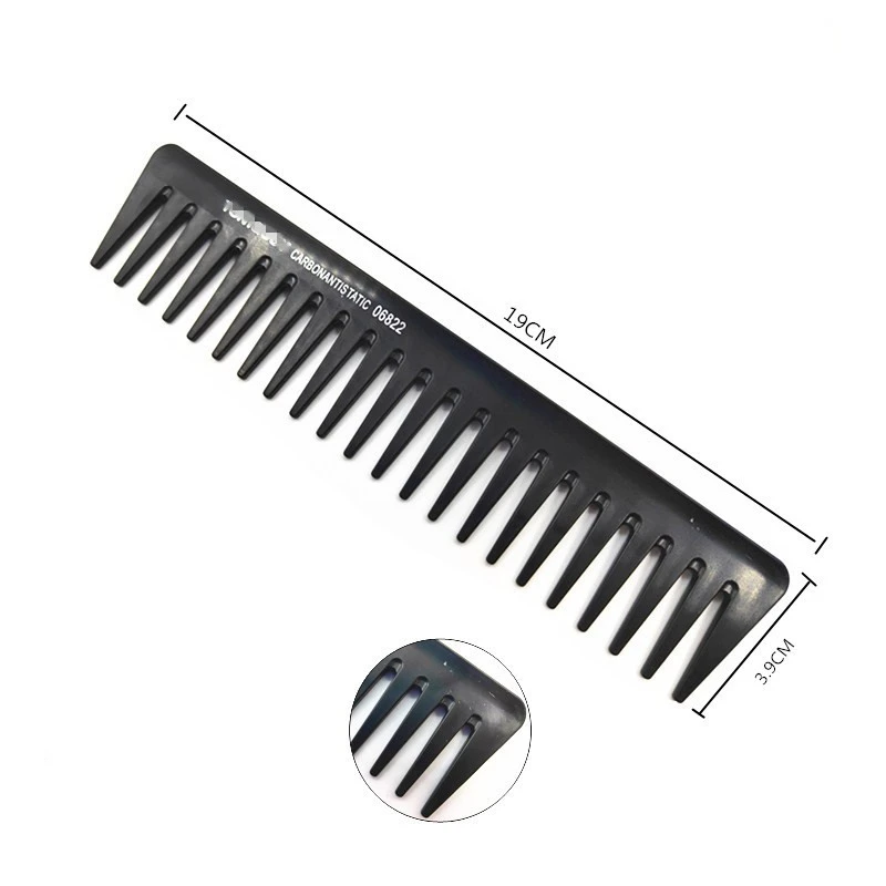 مشط بلاستيكي أسود للحلاق ، قص الشعر ، أدوات تصفيف الشعر ، للرجال والنساء