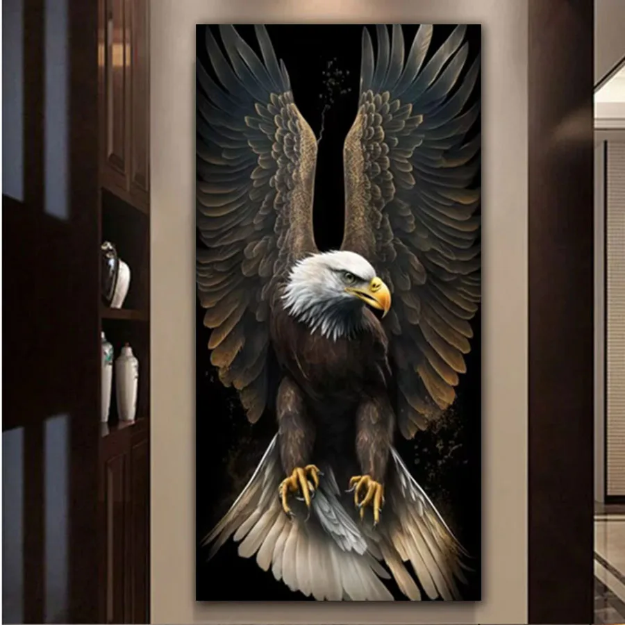 Large Size Diy Diamond Painting New Collection 2025 Diamond Mosaic Flying Eagle Embroidery Art Cross Stitch Kits Home Decoration