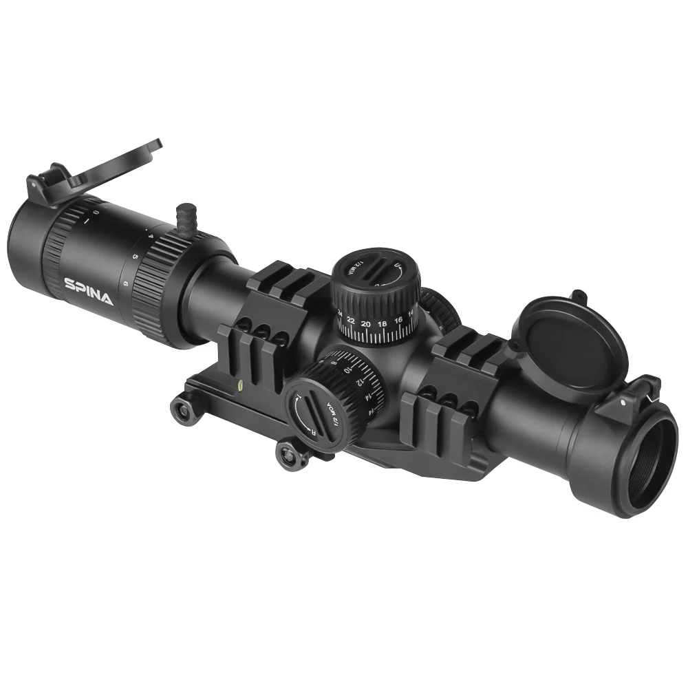 Imagem -05 - Spina Óptica Lpvo 1.26x24 Ffp Sfp Luneta Short Dot Mid Dot de Caça de Dupla Finalidade Red Dot Cqb Pcp Carabina ar Riflescope. 223 Ar15. 308