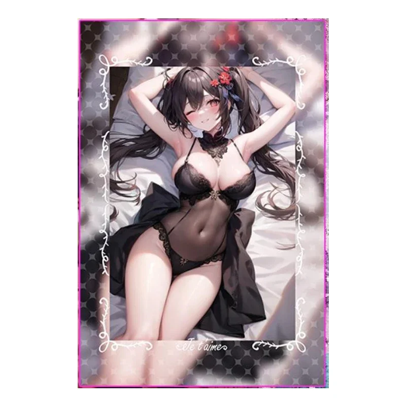 Anime Goddess Story Rare Hot Silver Refraction Foil Griseo Hu Tao Robin Rosaria Toys for boys Collectible Cards Birthday Present