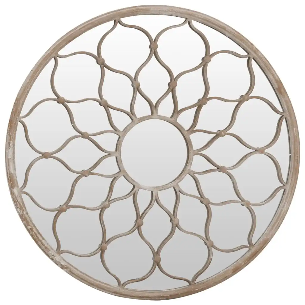 vidaXL Ornement décoratif rond en fer et verre, Ø40 cm, pour table d'intérieur, objet de décoration pour la maison