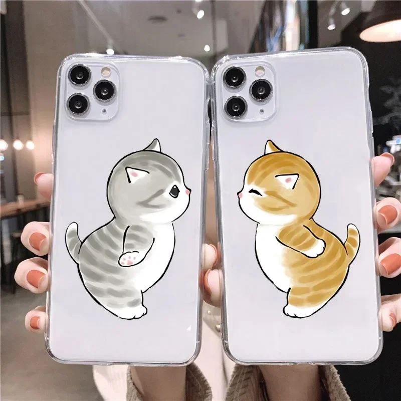 

Funny Cartoon Cat Lover Couple Phone Case For Samsung Galaxy S24 S23 S22 S25 Ultra Plus Cover for Galaxy S23+ S24+ S25+ Shell