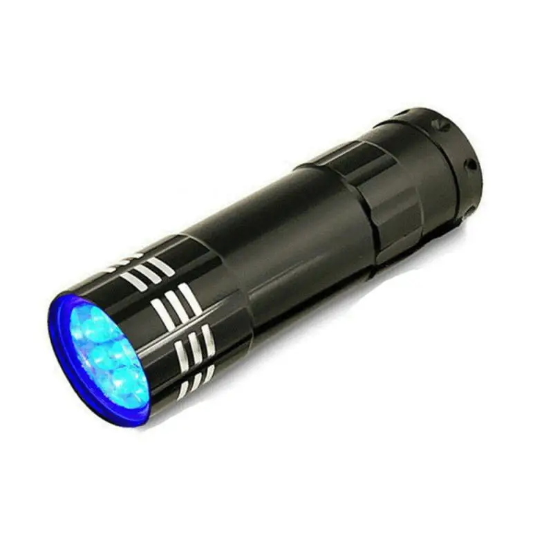 Uv 9 Led Ultraviolet Zaklamp Multi-Functionele Mini Fluorescerende Zaklamp Lichtgewicht Draagbare Outdoor Waterdichte Noodverlichting