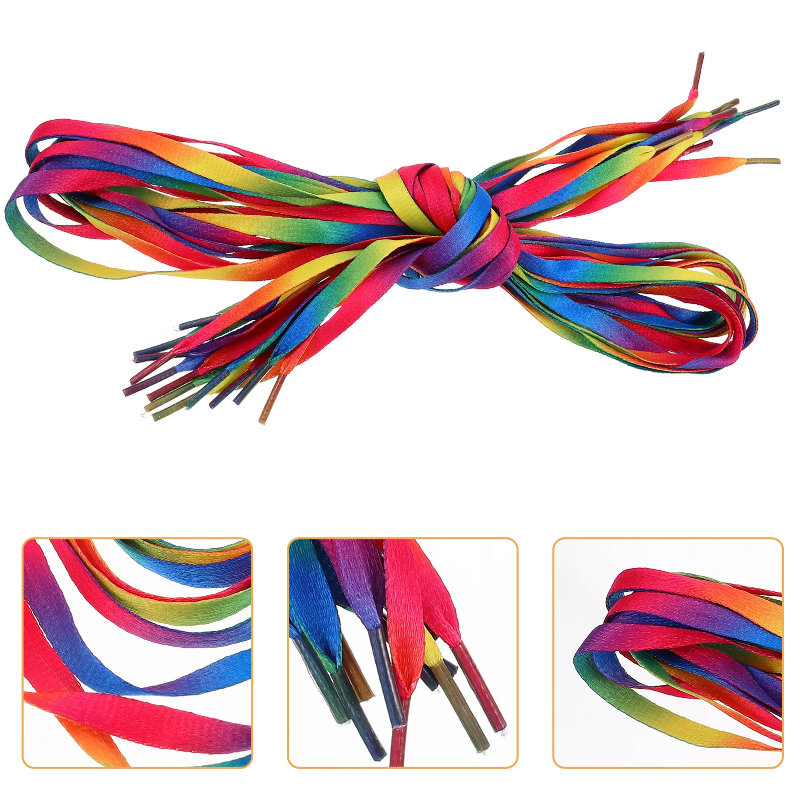 

6Pairs Rainbow Shoelaces 1M Flat Colorful Shoe Laces for Sneakers Sports Canvas Shoes Rainbow Shoe Laces for Men Women Kids