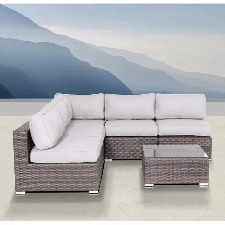 

Fully Assembled Wicker 4Person Seating Set with Cushions