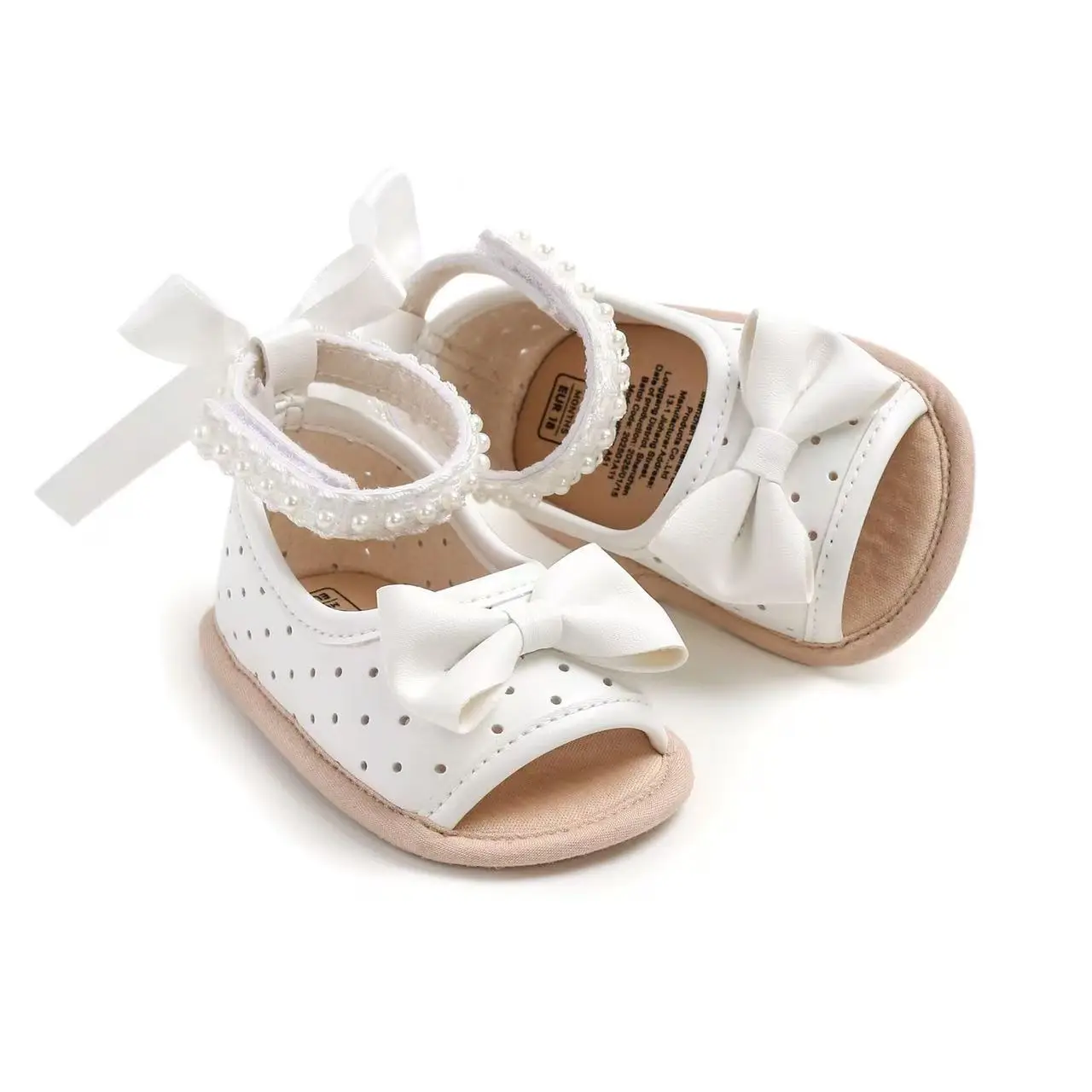 Baby Shoes 2026 Summer New Style 0-1 Year Old Female Baby Hollow Sandals Fashion Bow Little Girl Princess Shoes Breathable Baby Shoes