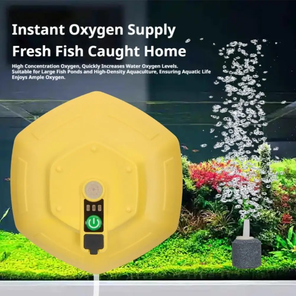Floating UFO Fish Aerator Portable 3000mAh Type C Fast Charging IPX7 Waterproof Oxygen Pump for Fishing Live Bait Bucket