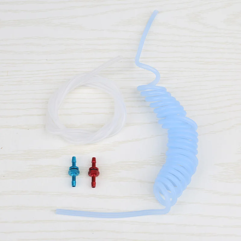 Piezas de modificación de tanque y tambor de aceite DIY, conector de boquilla de doble cabezal de aceite de aleación de aluminio, Universal de metanol de GAS