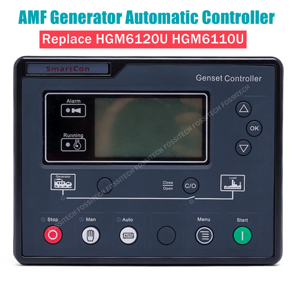 6110U 6120U Diesel Engine AMF Generator Automatic Control Panel Genset Generator Controller LCD Replace HGM6120U HGM6110U